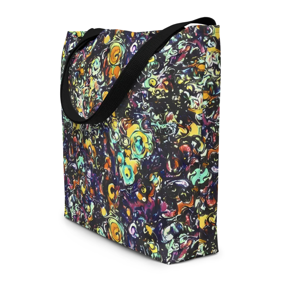 Dark Matter Bloom on Large Tote Bag W/ Pocket — Front