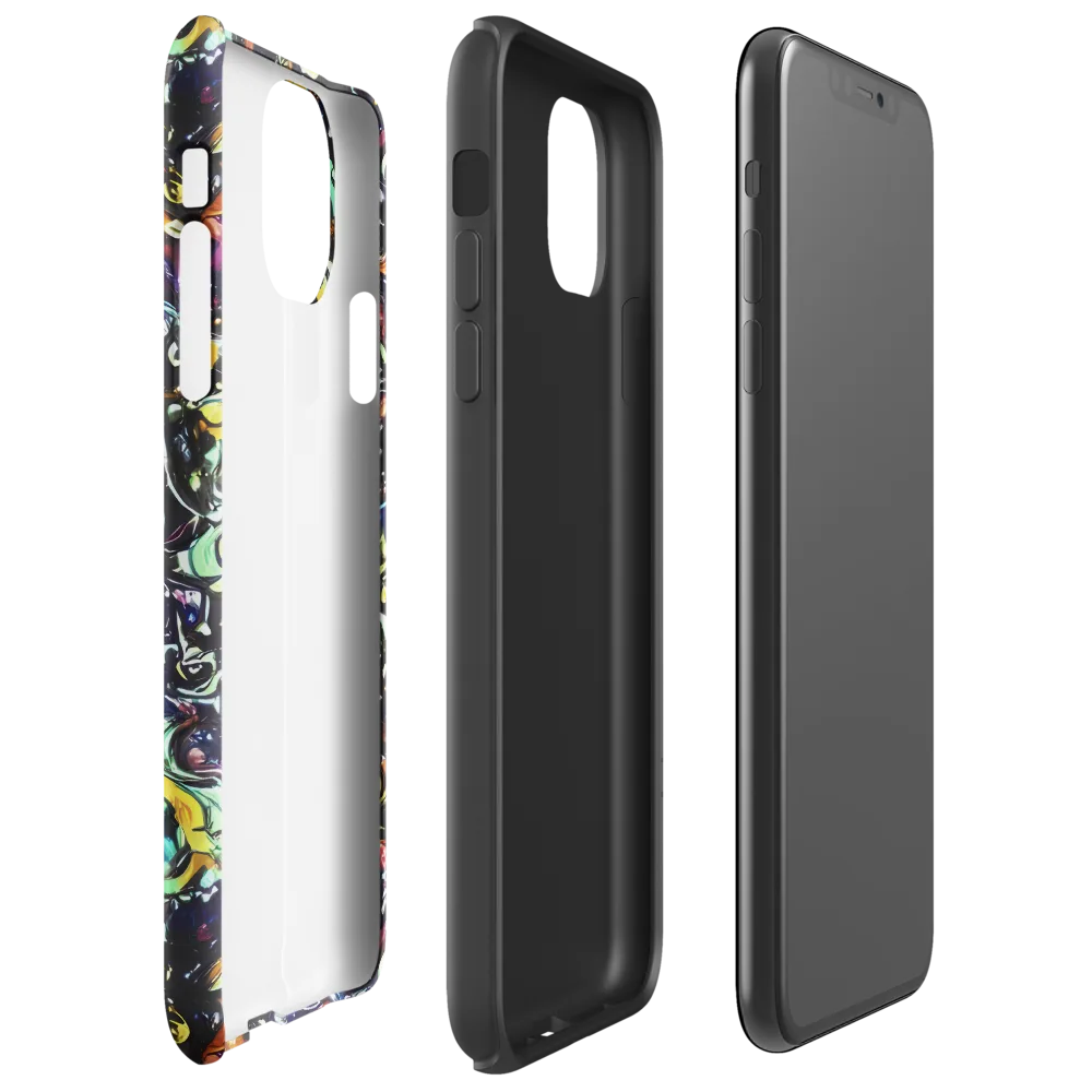 Dark Matter Bloom on Tough Case for iPhone® — Right