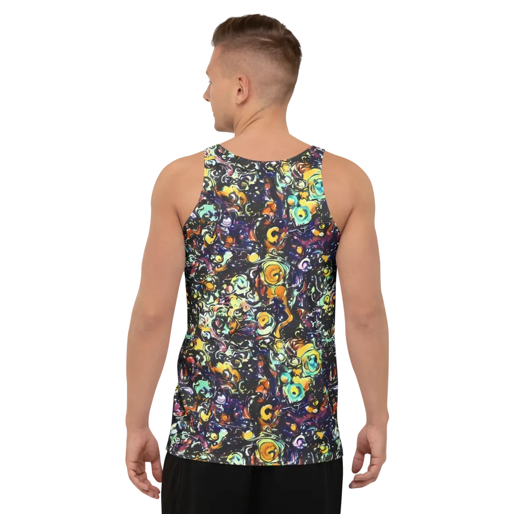 Dark Matter Bloom on Men's Tank Top — Back