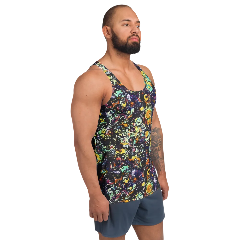 Dark Matter Bloom on Men's Tank Top — Right Front