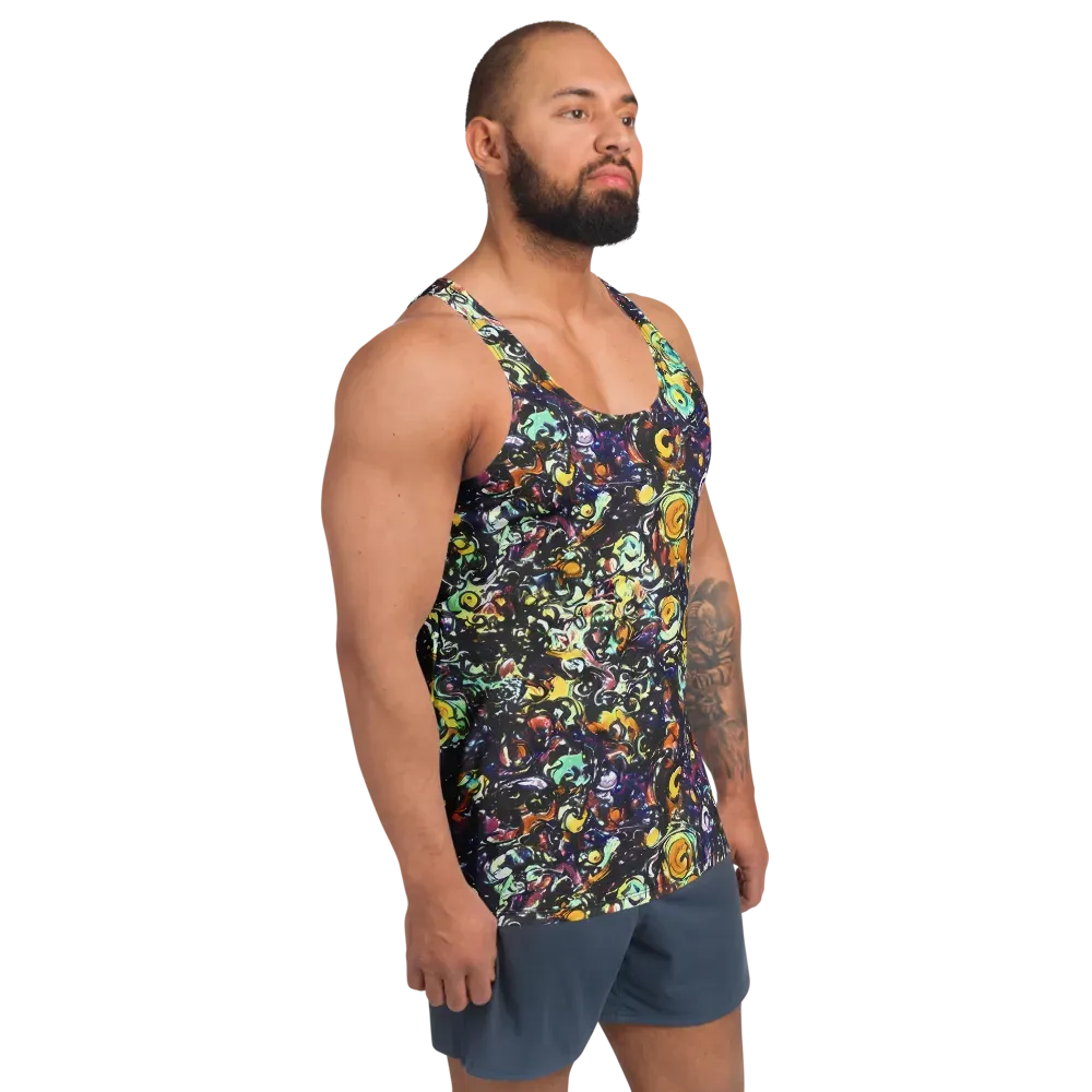 Dark Matter Bloom on Men's Tank Top — Right Front