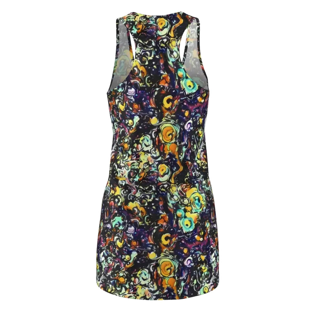 Dark Matter Bloom on Racerback Dress — Back