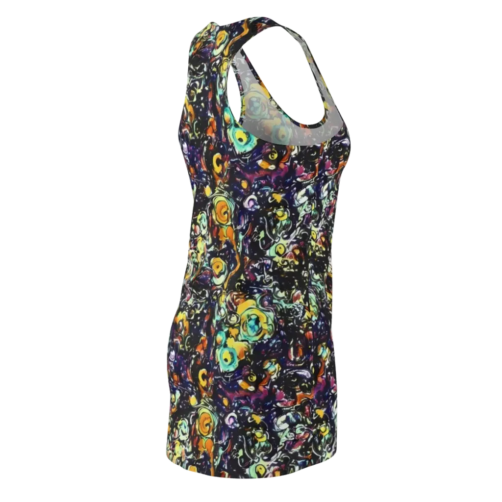Dark Matter Bloom on Racerback Dress — Back Side