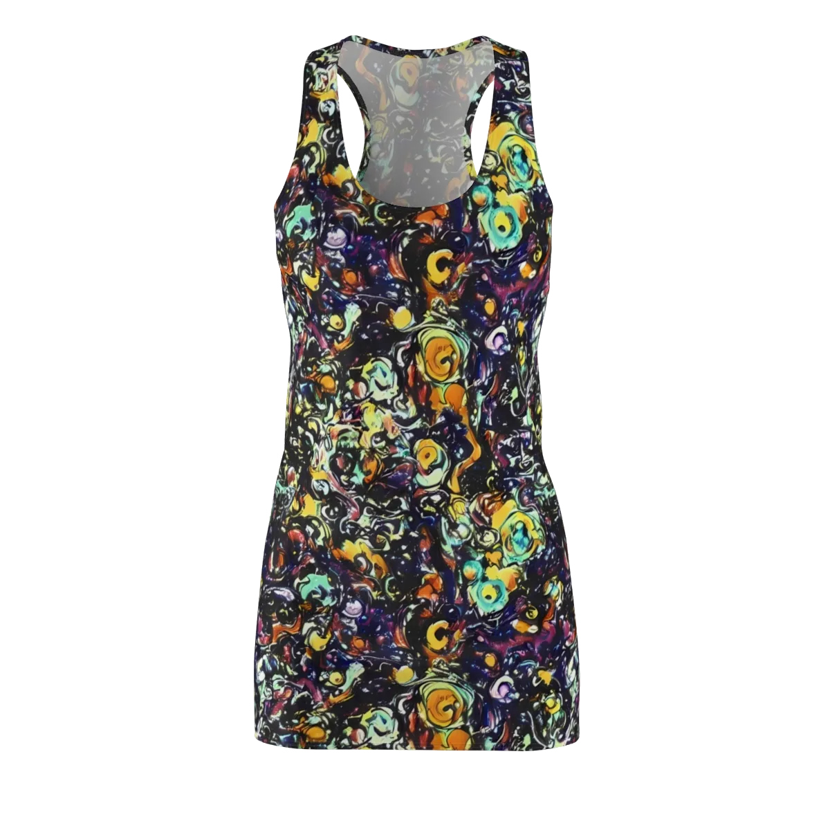 Dark Matter Bloom on Racerback Dress — Front