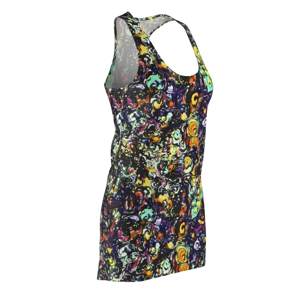 Dark Matter Bloom on Racerback Dress — Front Side