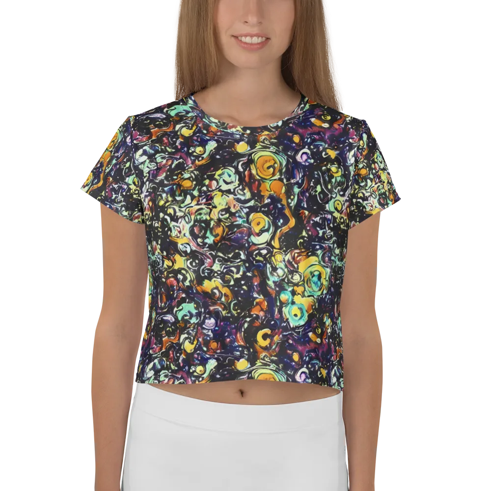 Dark Matter Bloom on Crop Tee — Front
