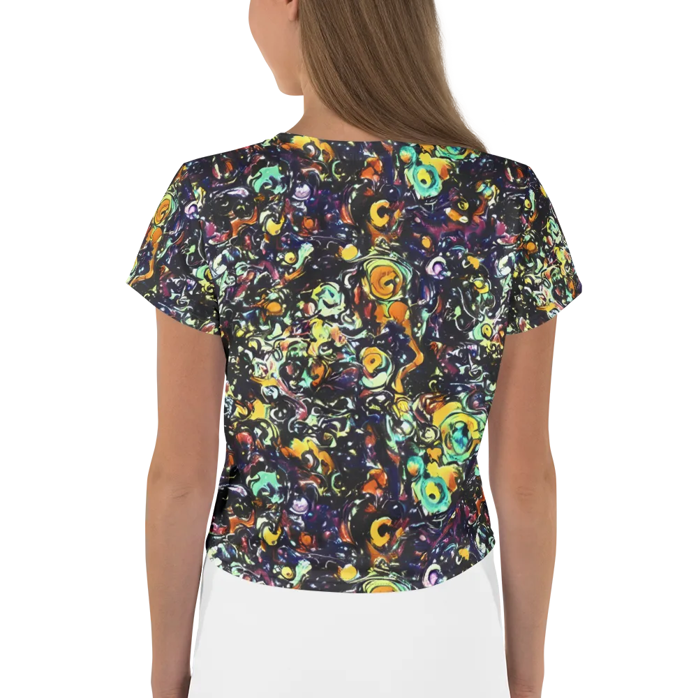 Dark Matter Bloom on Crop Tee — Back
