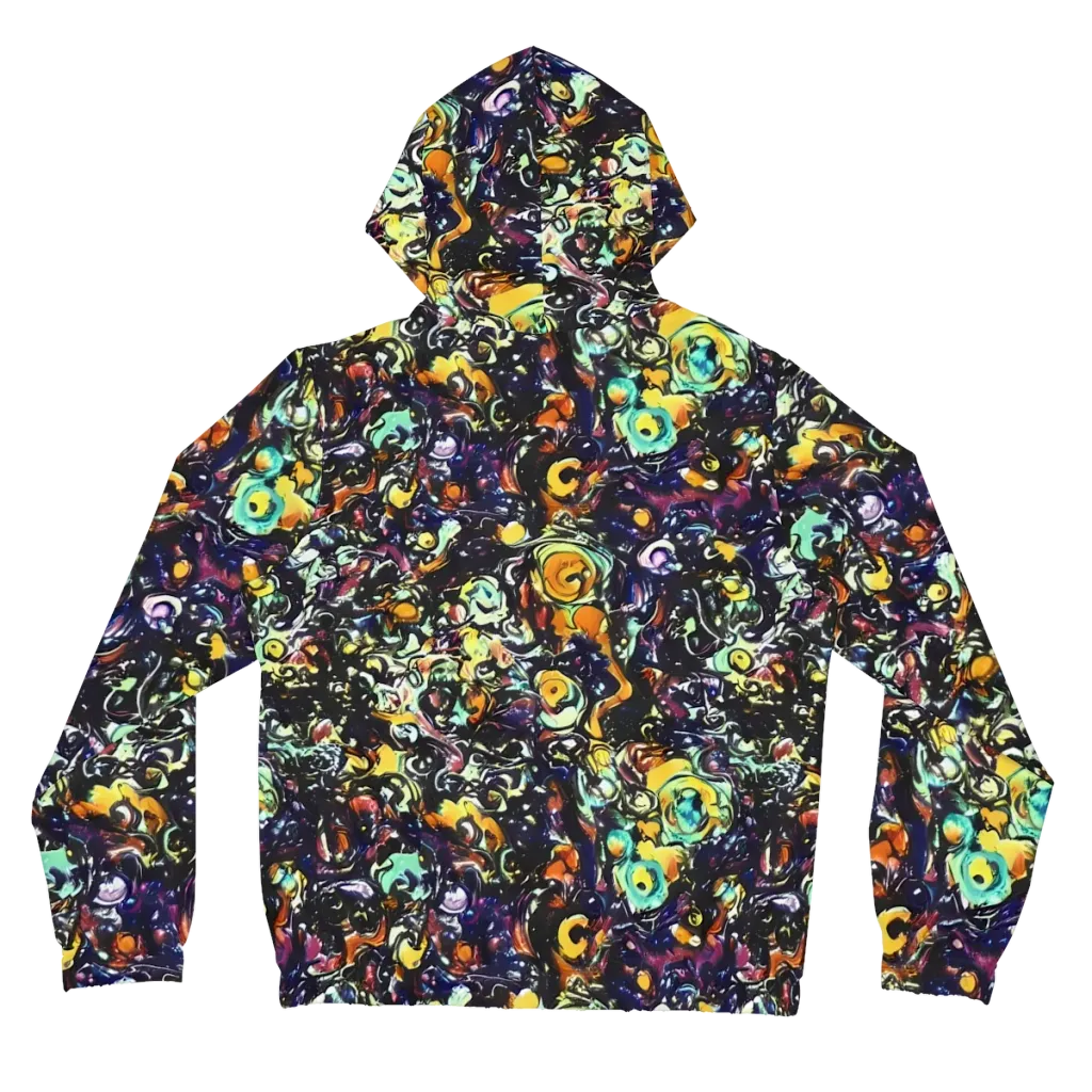 Dark Matter Bloom on Women's Full-Zip Hoodie — Back