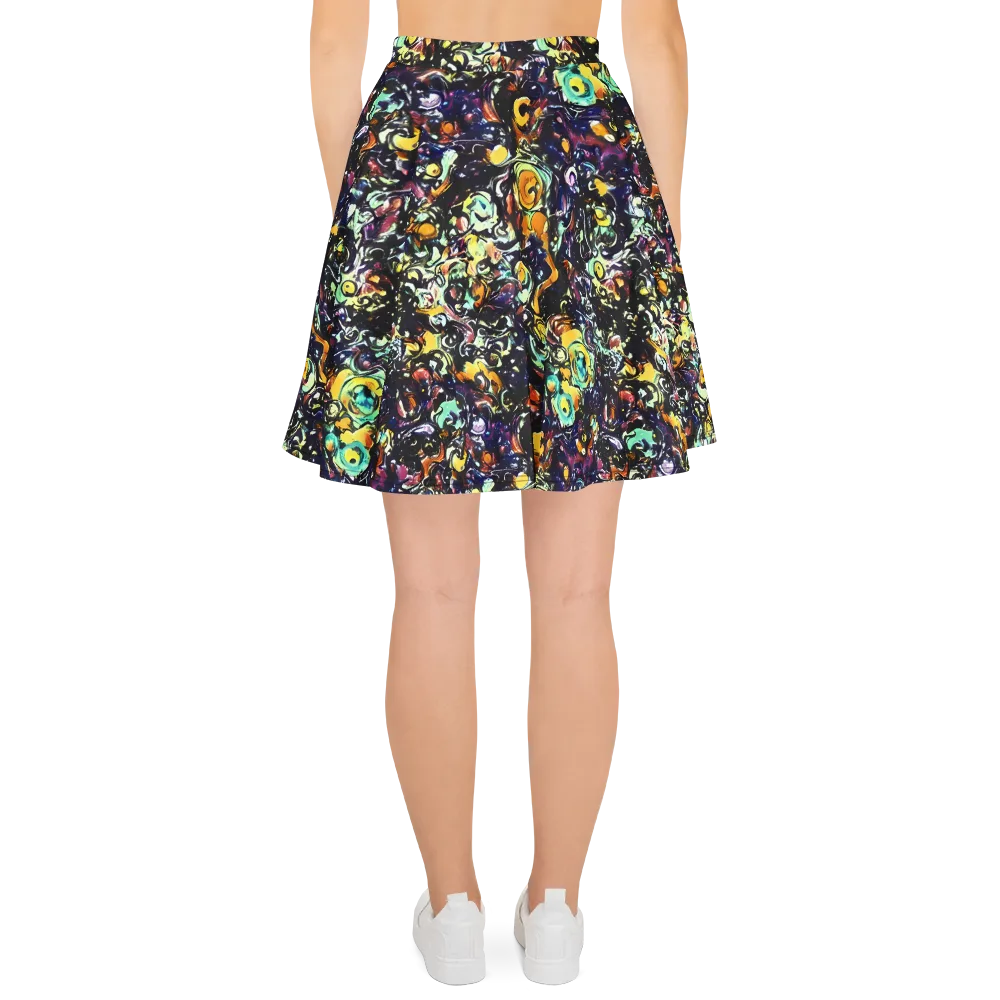 Dark Matter Bloom on Skater Skirt — Back