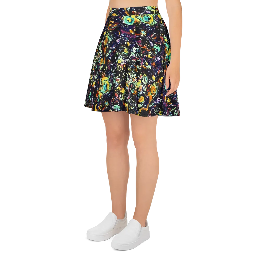 Dark Matter Bloom on Skater Skirt — Left