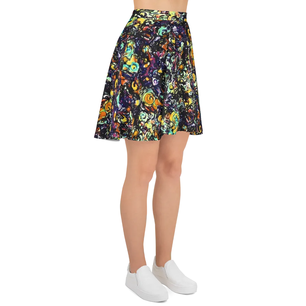 Dark Matter Bloom on Skater Skirt — Right