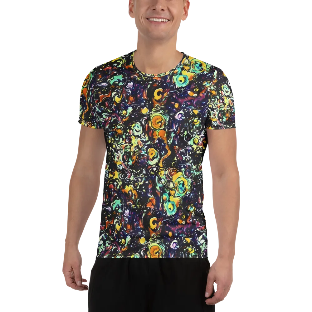 Dark Matter Bloom on Men's Athletic T-Shirt — Front