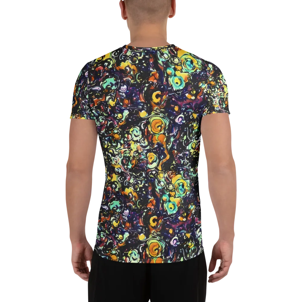 Dark Matter Bloom on Men's Athletic T-Shirt — Back