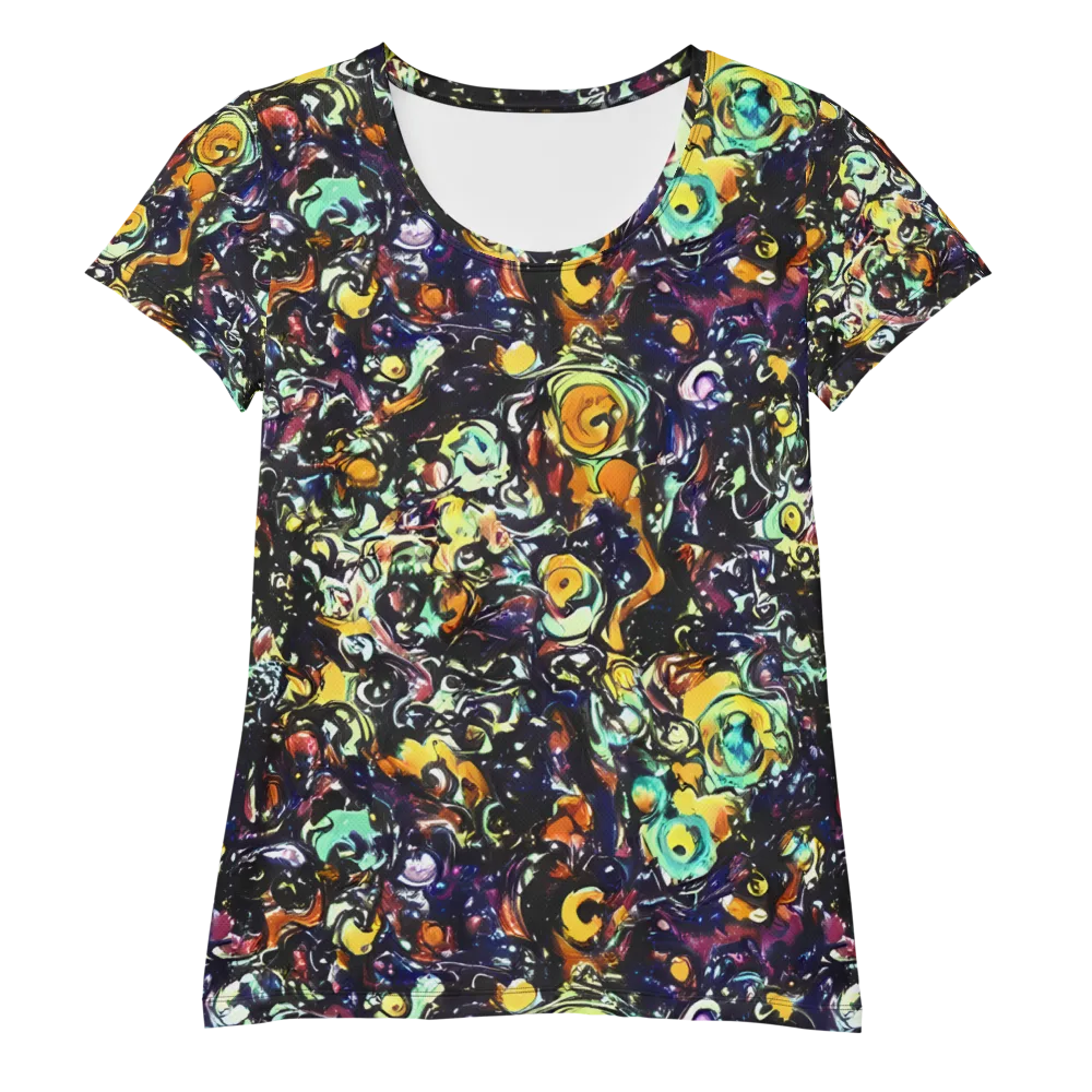 Dark Matter Bloom on Women's Athletic T-Shirt — Front
