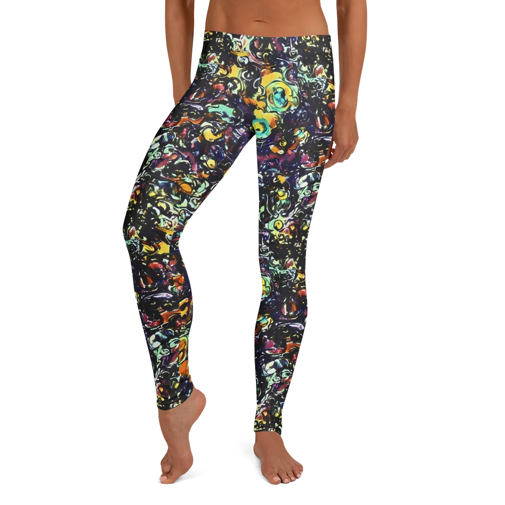 Dark Matter Bloom on Leggings — Front