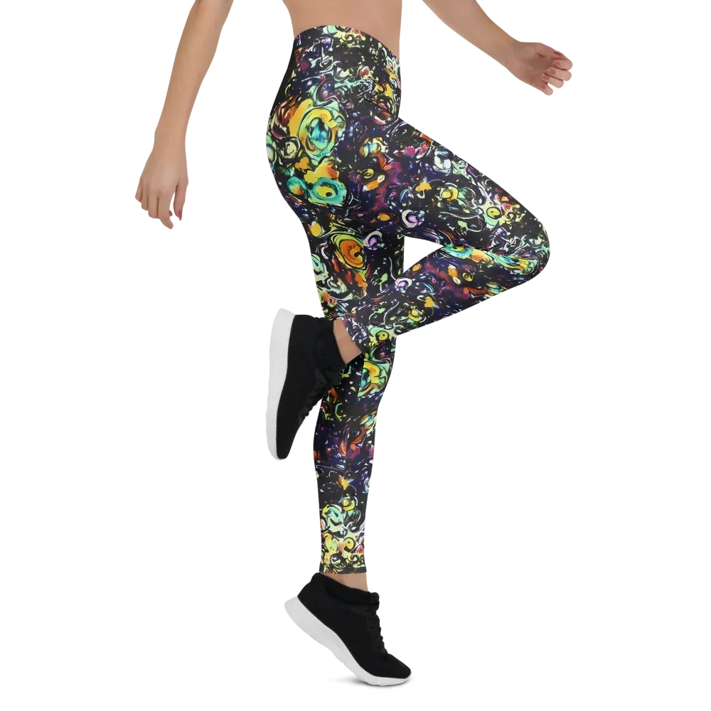 Dark Matter Bloom on Leggings — Right