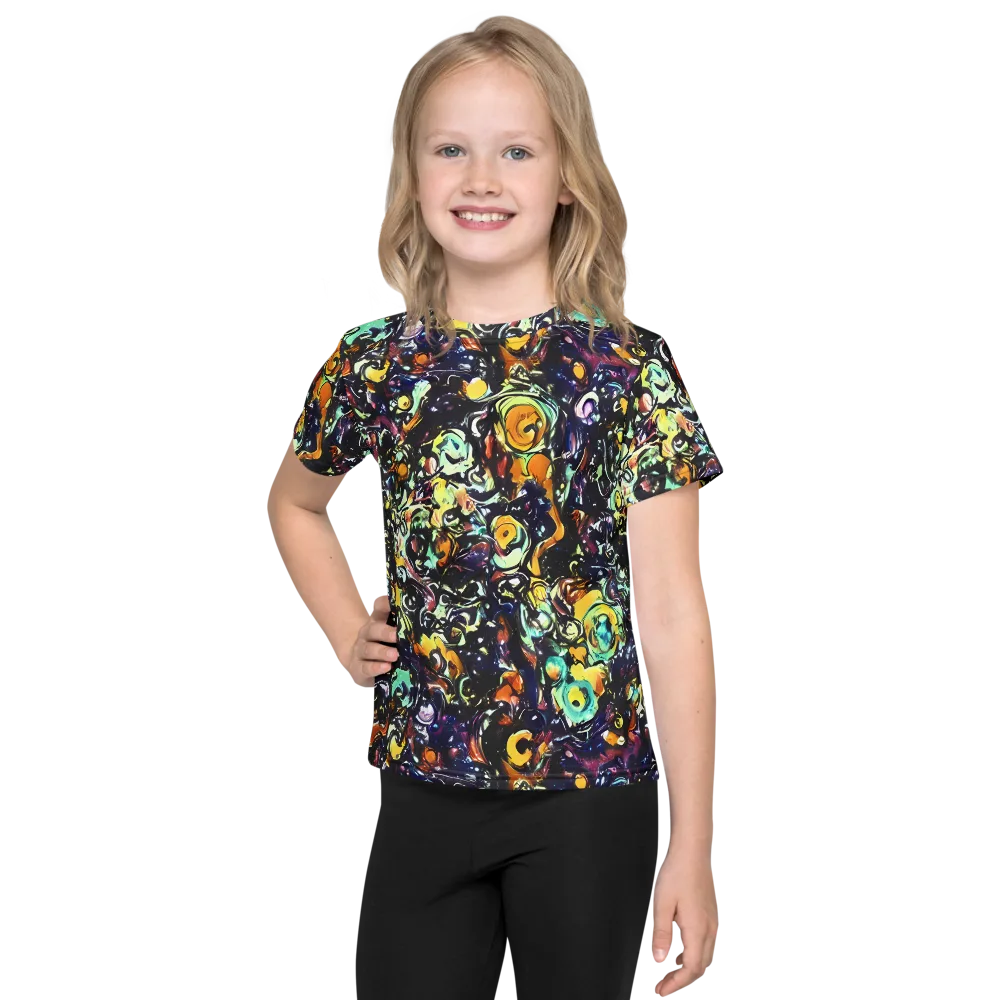Dark Matter Bloom on Kids Crew Neck T-Shirt — Front