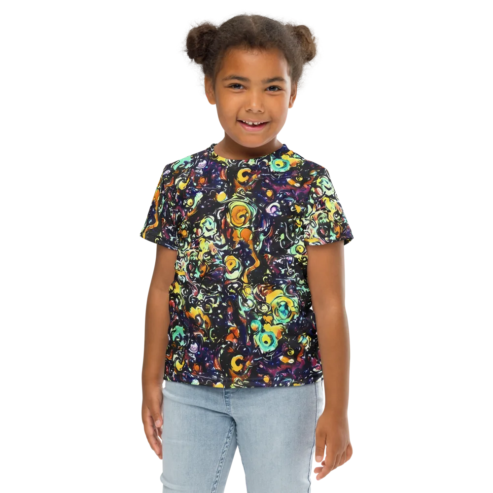 Dark Matter Bloom on Kids Crew Neck T-Shirt — Front