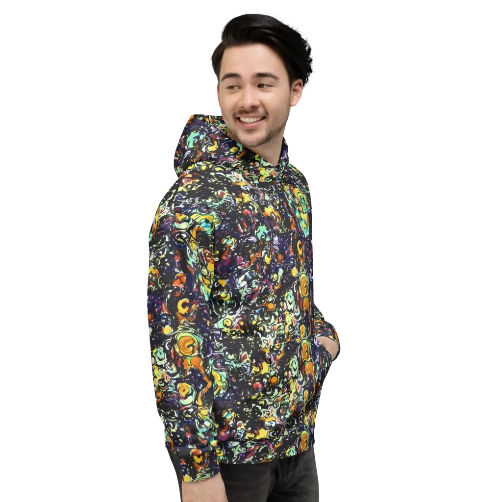 Dark Matter Bloom on Hoodie — Right