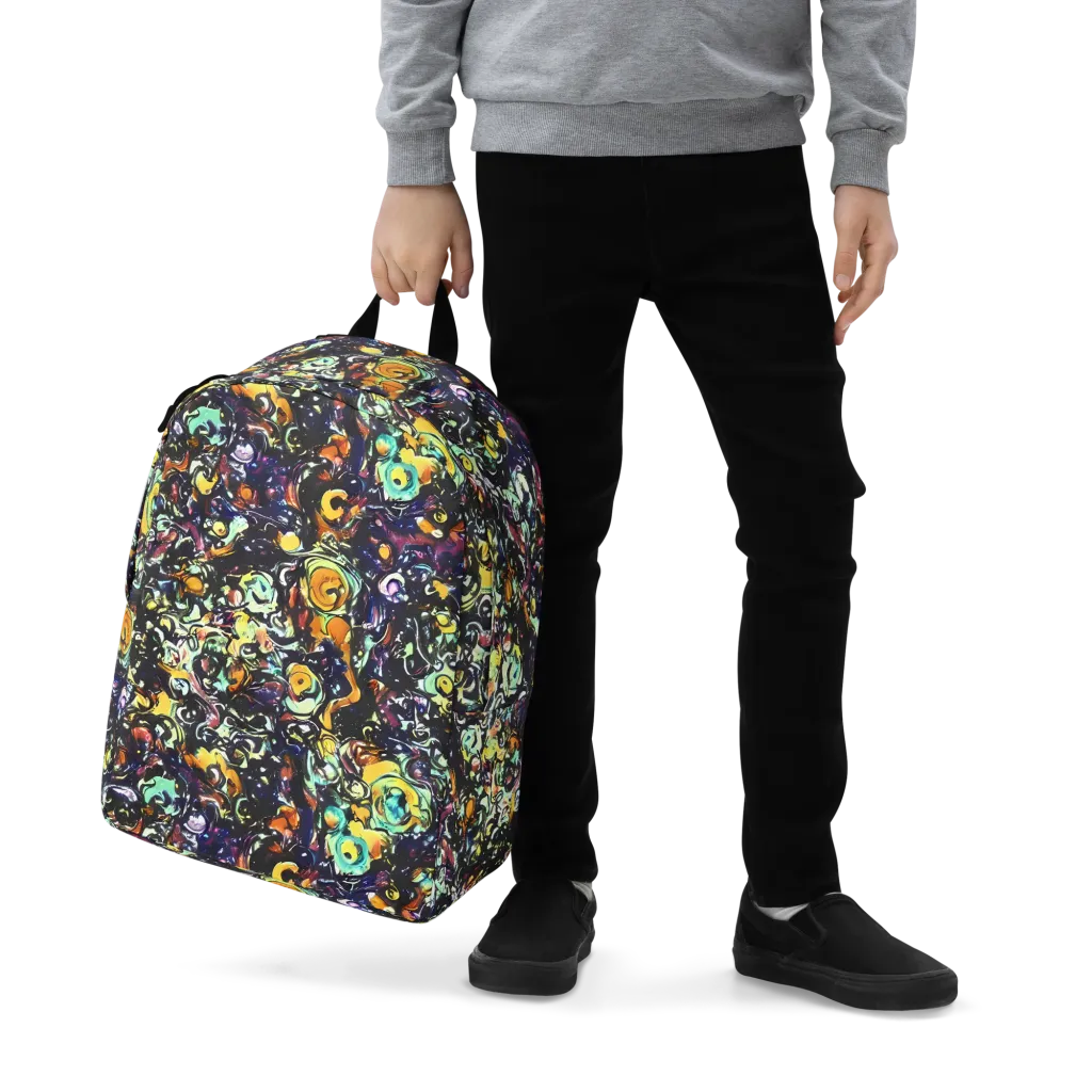 Dark Matter Bloom on Minimalist Backpack — Zoomed-in