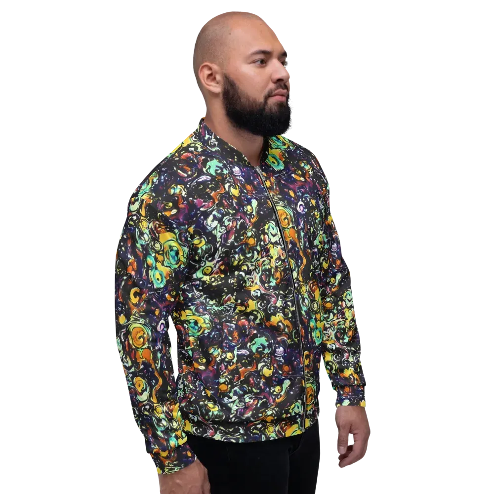 Dark Matter Bloom on Bomber Jacket — Right