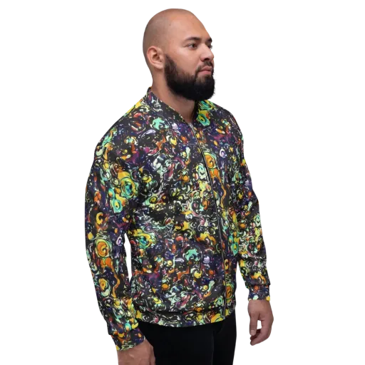 Dark Matter Bloom on a Bomber Jacket