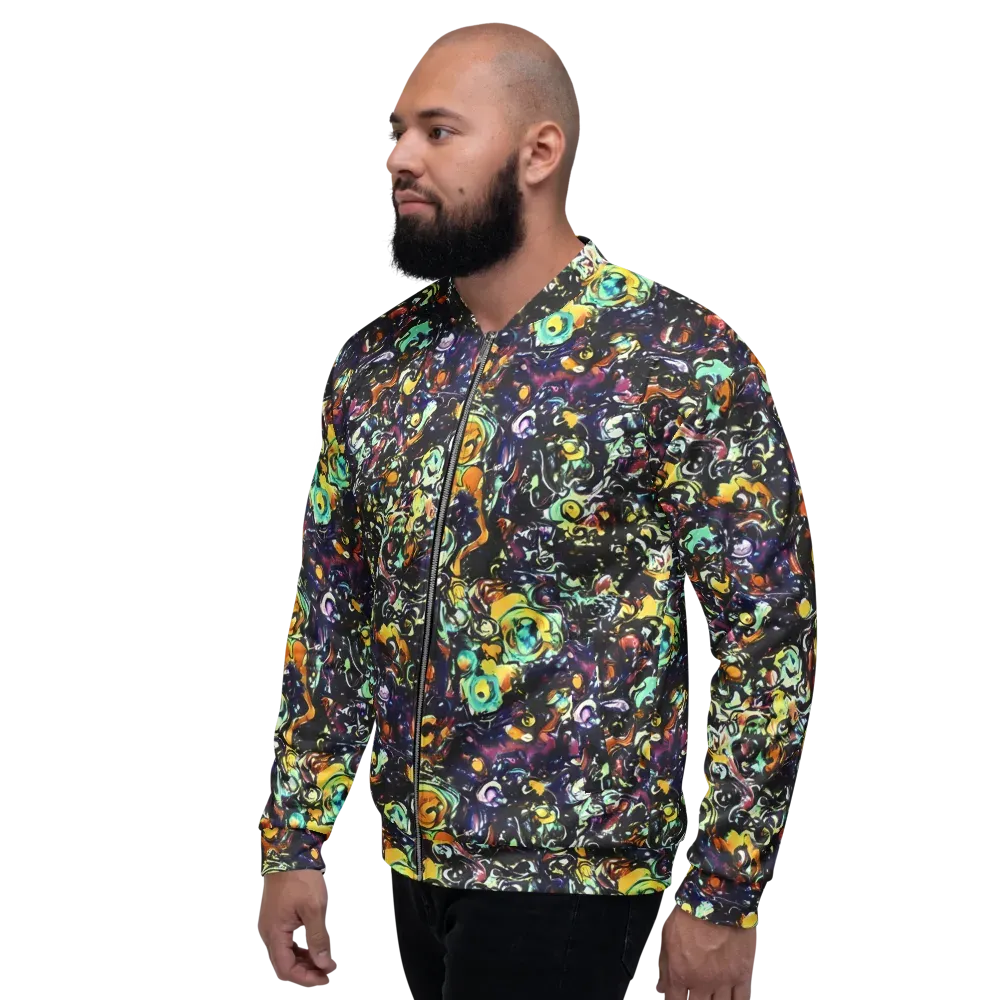 Dark Matter Bloom on Bomber Jacket — Left