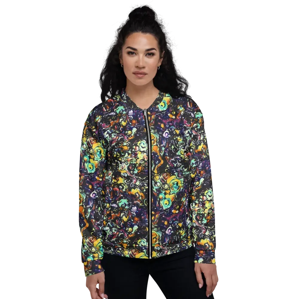 Dark Matter Bloom on Bomber Jacket — Front