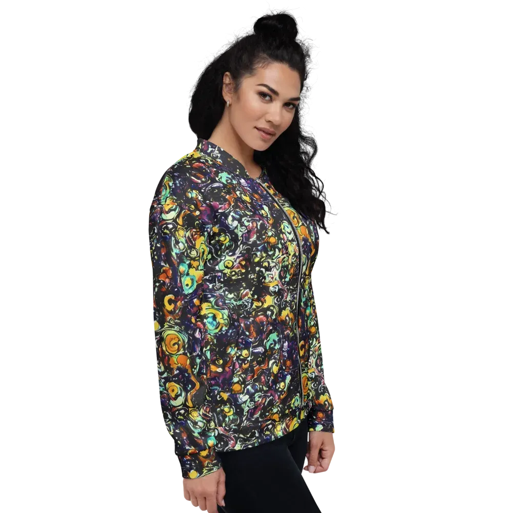 Dark Matter Bloom on Bomber Jacket — Right