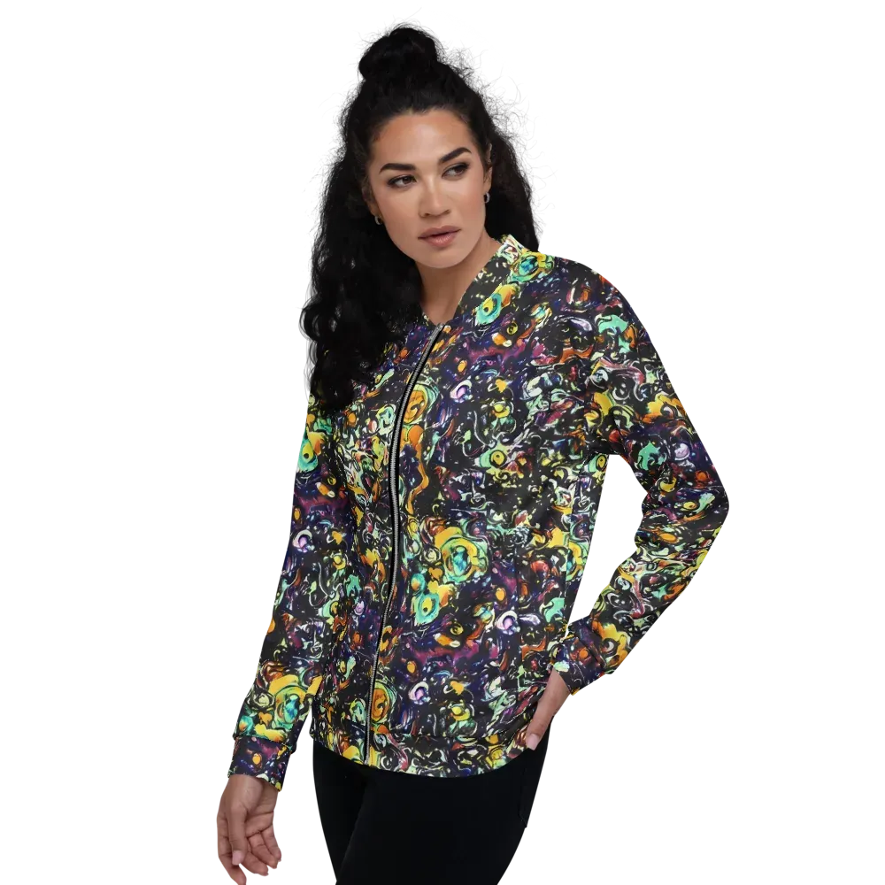 Dark Matter Bloom on Bomber Jacket — Left