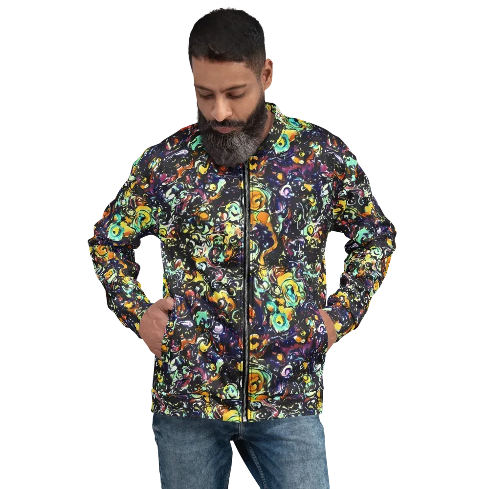 Dark Matter Bloom on Bomber Jacket — Front