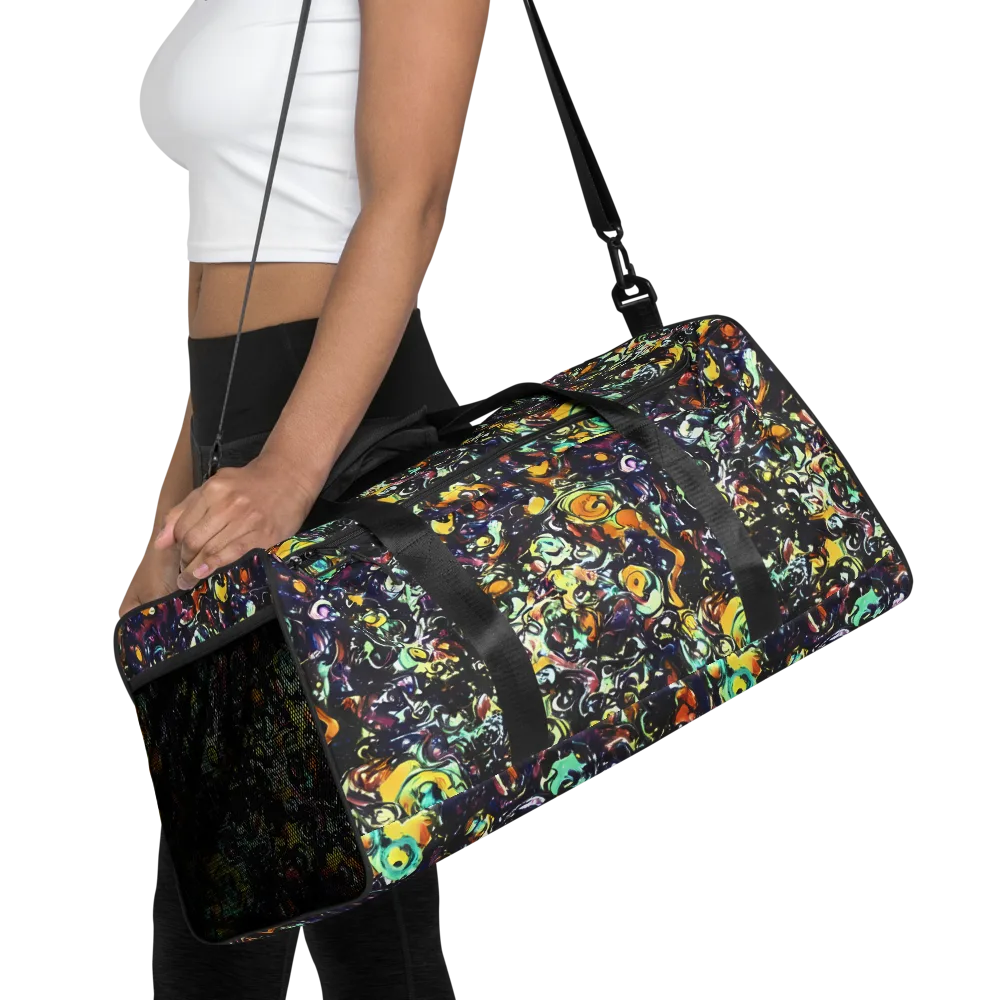 Dark Matter Bloom on Duffle Bag — Front