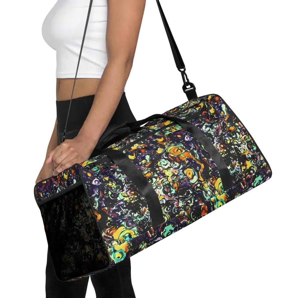 Dark Matter Bloom on Duffle Bag — Front