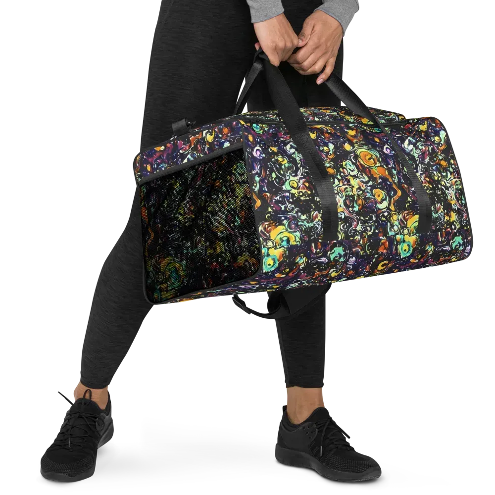 Dark Matter Bloom on Duffle Bag — Right Front
