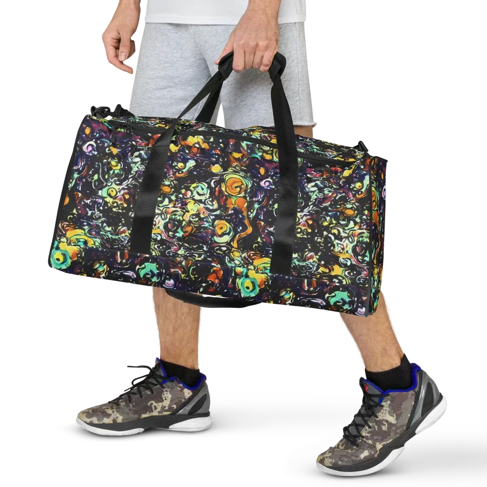 Dark Matter Bloom on Duffle Bag — Front