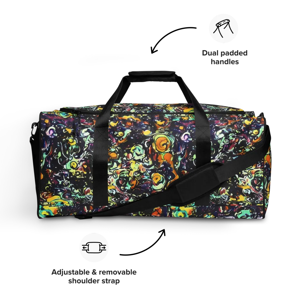 Dark Matter Bloom on Duffle Bag — Front