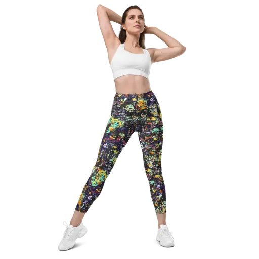 Dark Matter Bloom on a Leggings with Pockets
