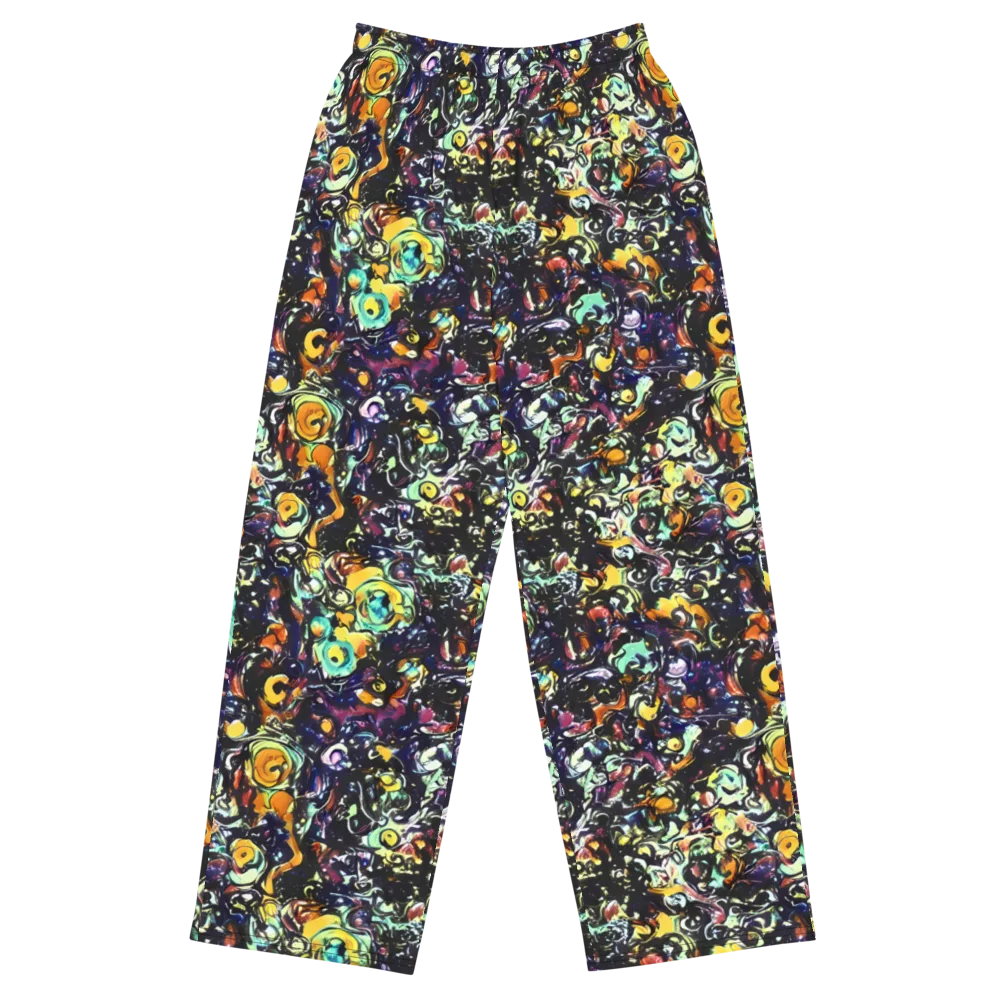 Dark Matter Bloom on Wide-Leg Pants — Front