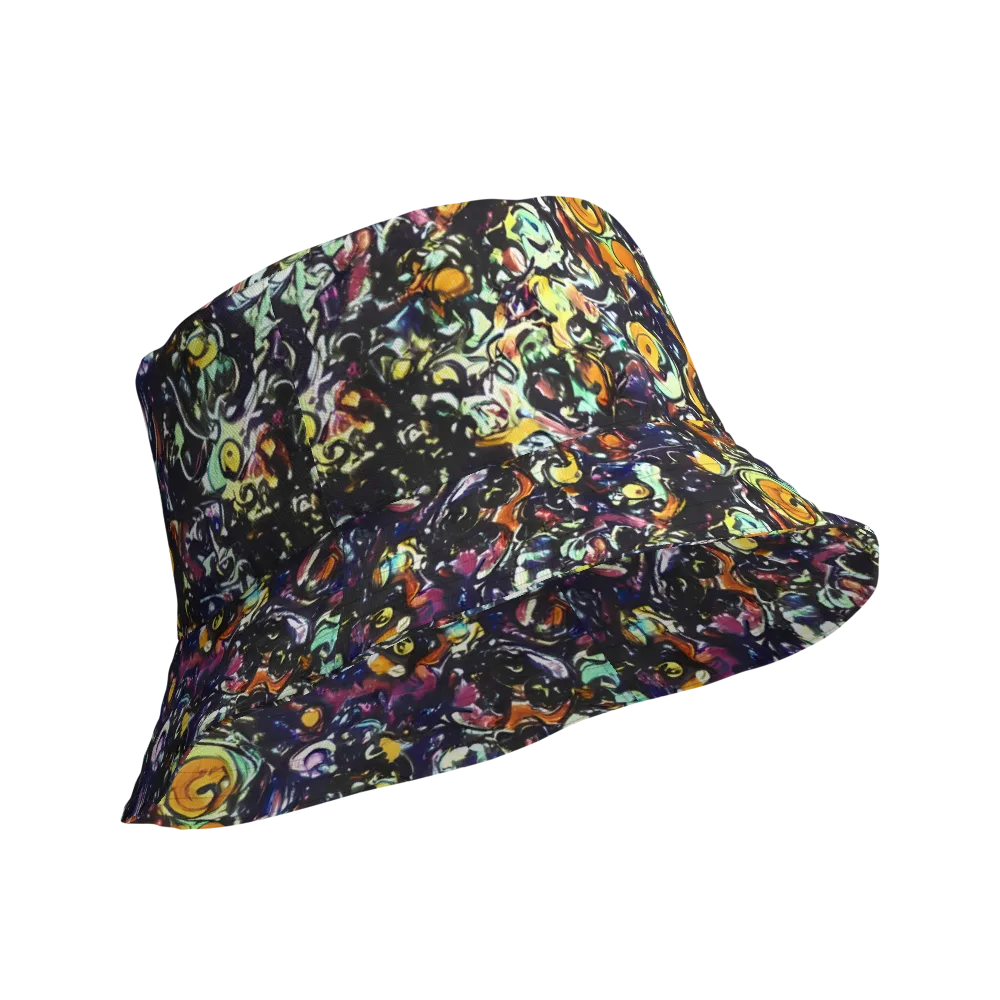 Dark Matter Bloom on Reversible Bucket Hat — Product details Outside
