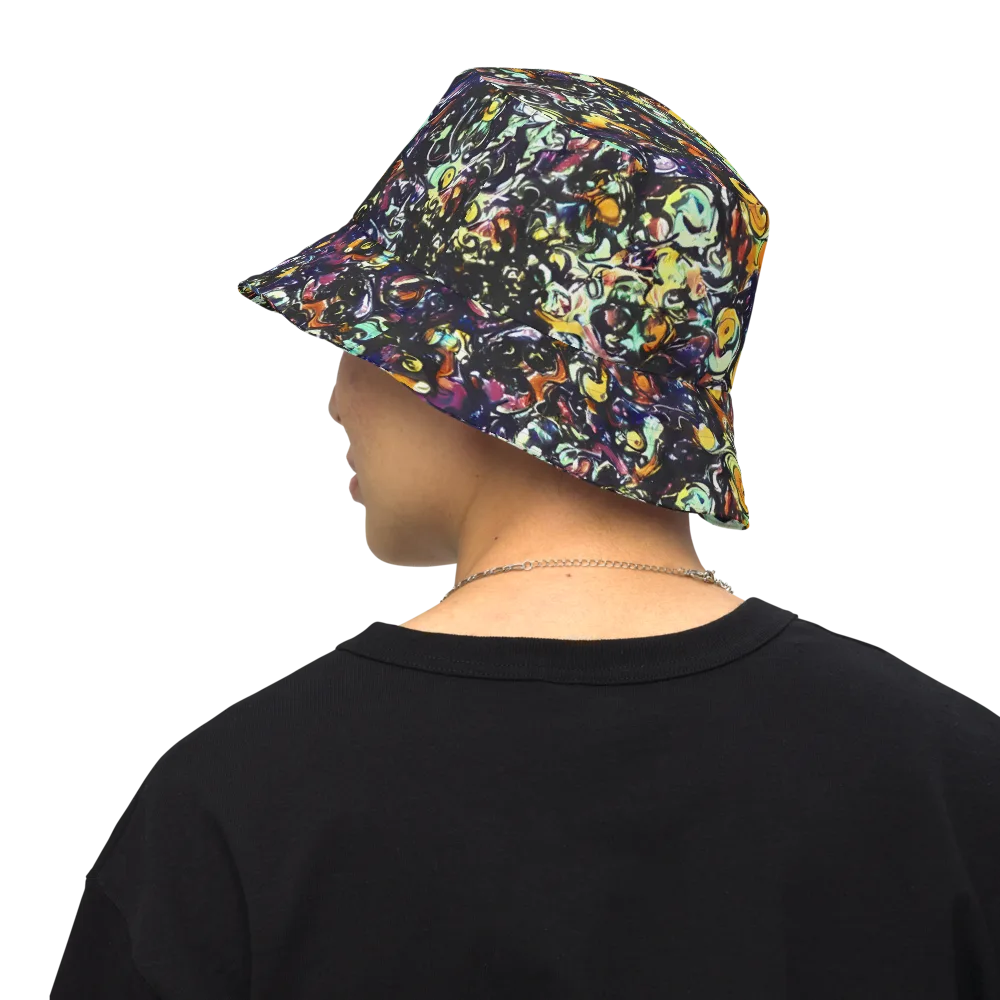 Dark Matter Bloom on Reversible Bucket Hat — Back Inside