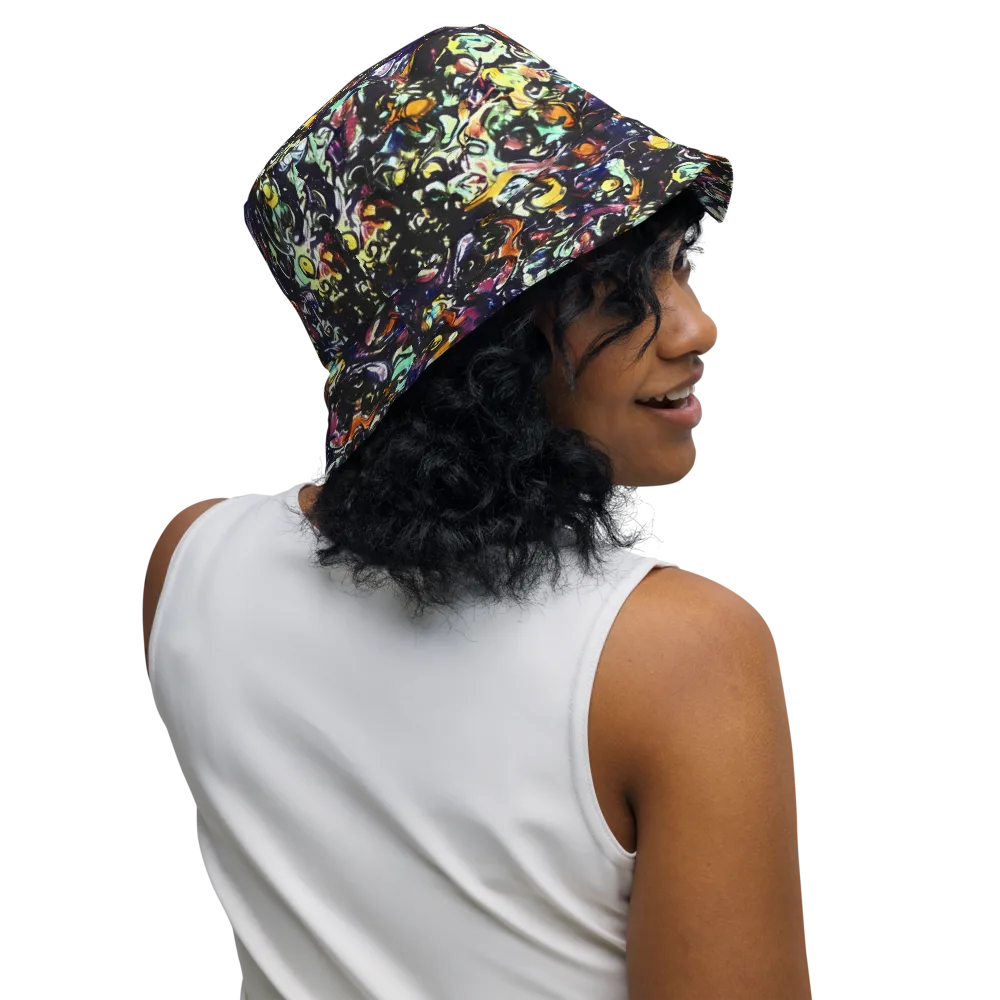 Dark Matter Bloom on Reversible Bucket Hat — Right Outside