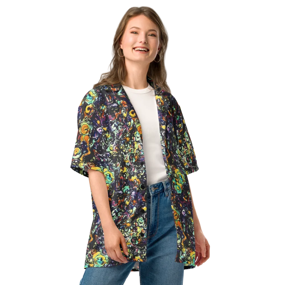Dark Matter Bloom on Button Shirt — Front