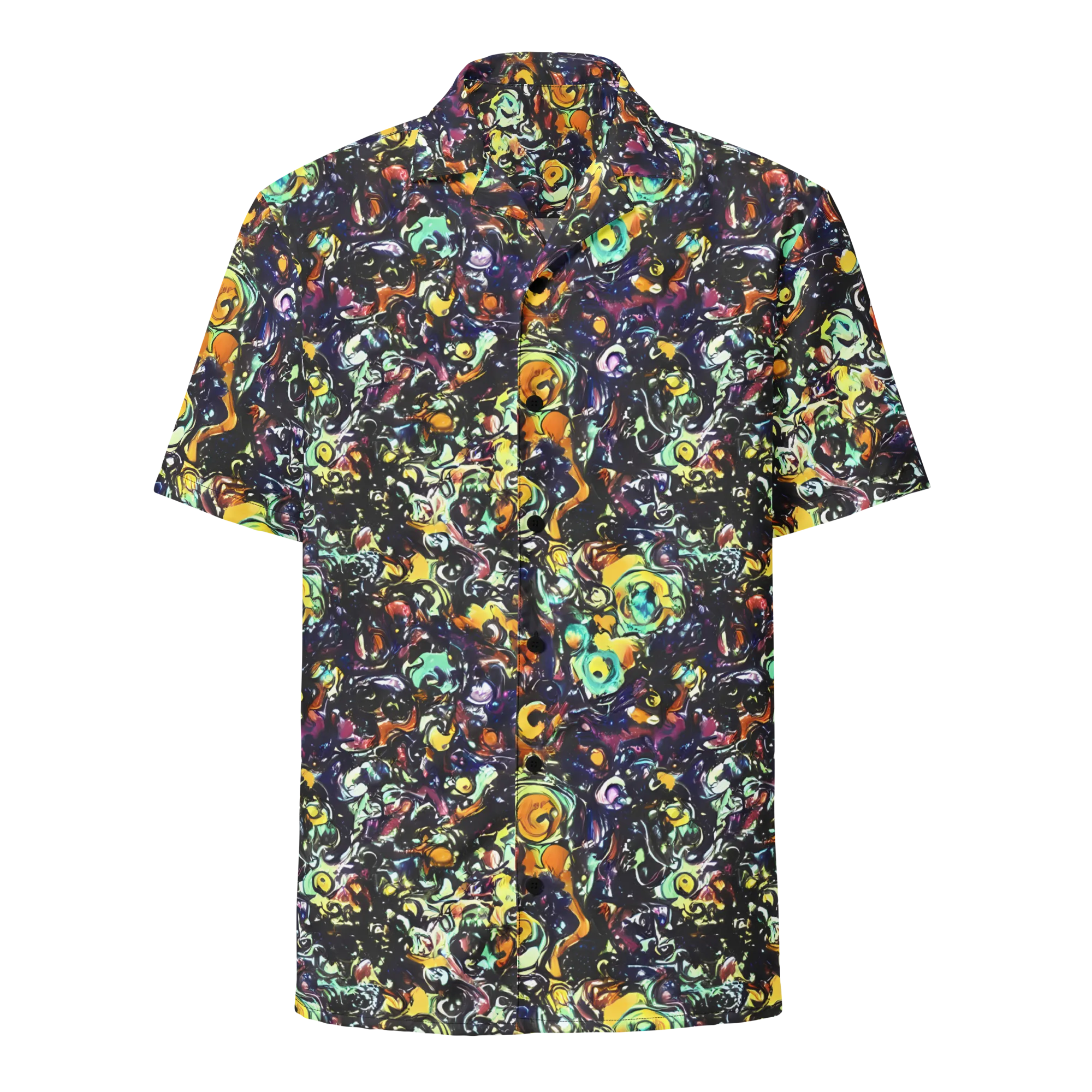 Dark Matter Bloom on Button Shirt — Front