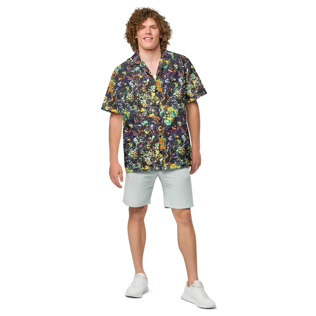Dark Matter Bloom on Button Shirt — Front