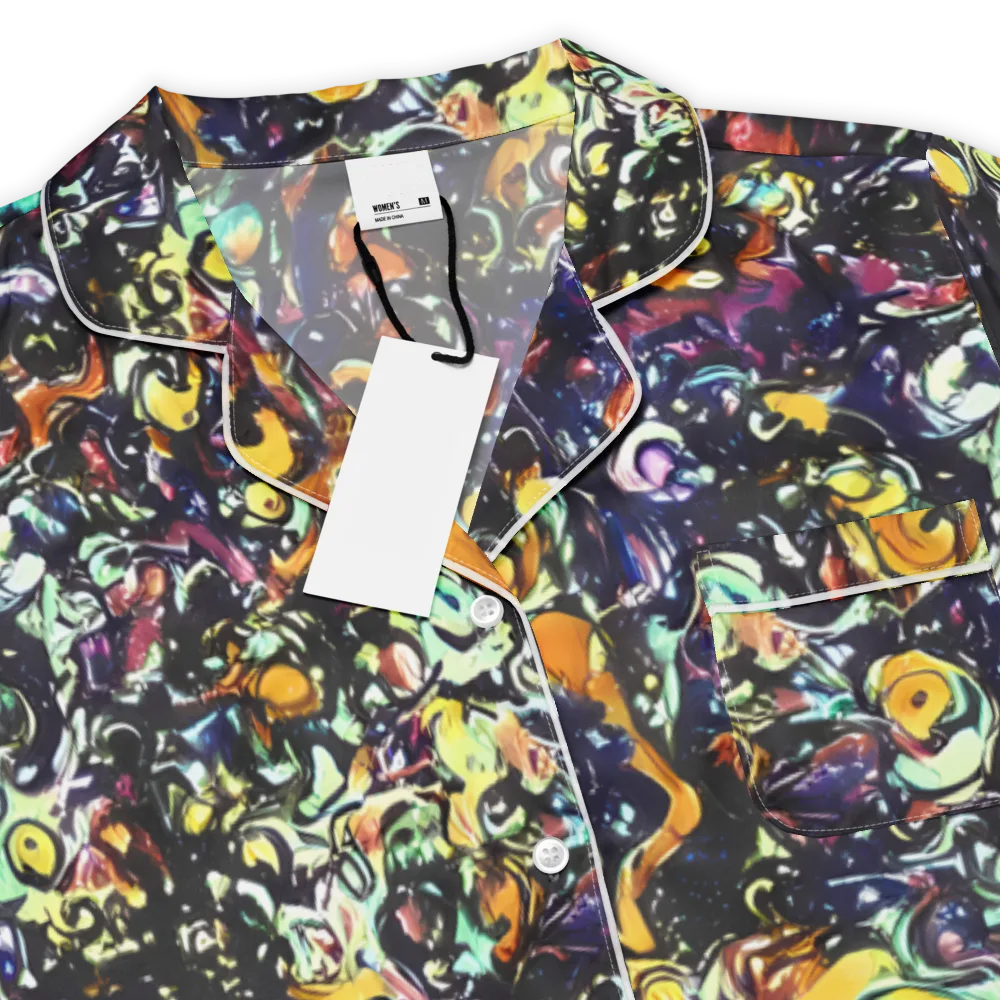 Dark Matter Bloom on Women's Short Sleeve Pajama Top — Product details