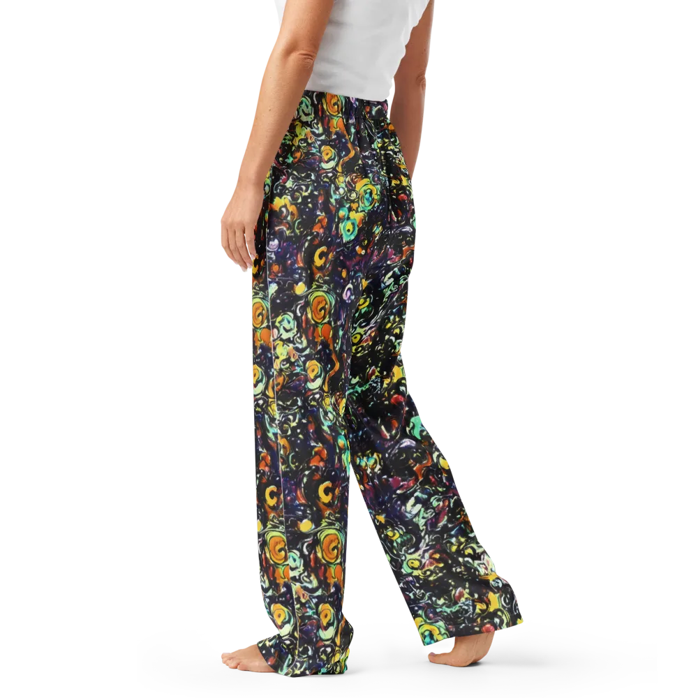 Dark Matter Bloom on Women's Pajama Pants — Left