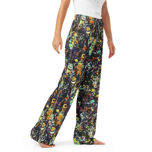 Dark Matter Bloom on a Women's Pajama Pants