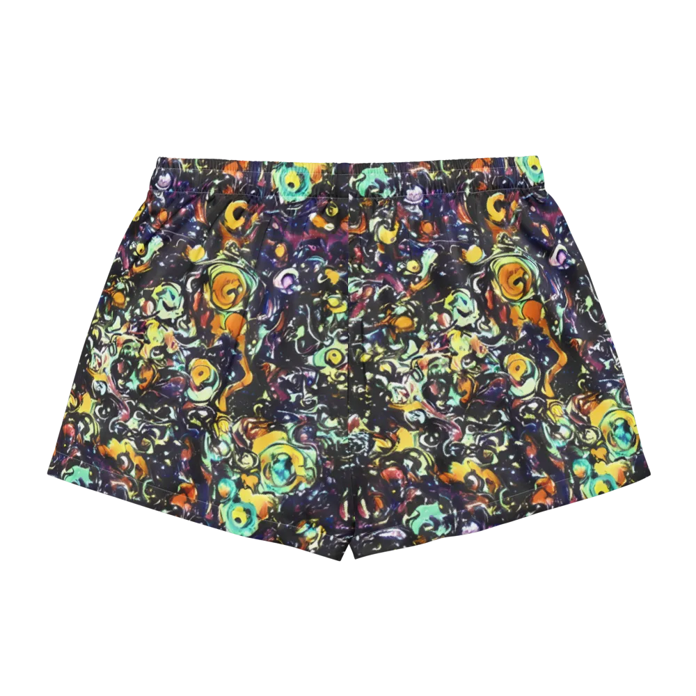 Dark Matter Bloom on Women's Pajama Shorts — Back