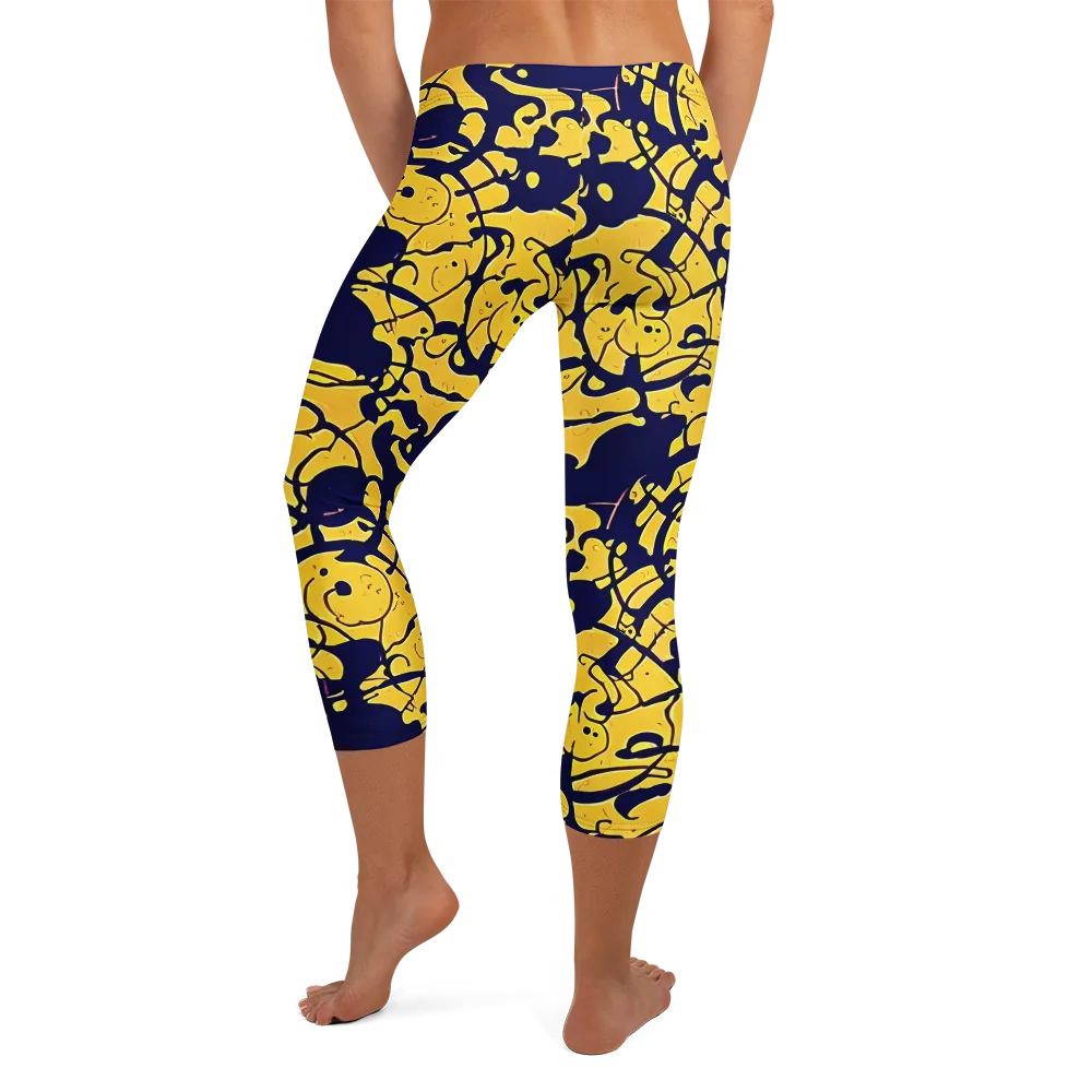 Golden Oddity on Capri Leggings — Back
