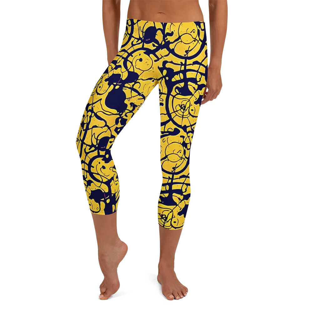 Golden Oddity on Capri Leggings — Front